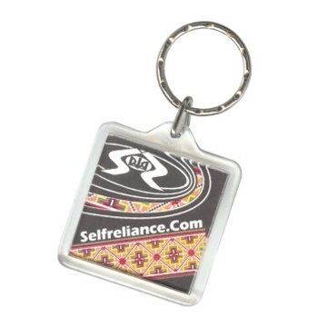 Clear Acrylic Square 2 Sided Key Tag